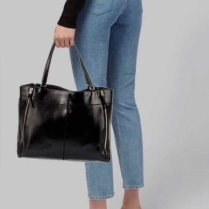 Tory Burch Glossy Black Tote
